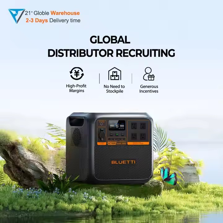 Solar Generator - Bluett=i Générateur Solaire Portable AC180P 1800W,