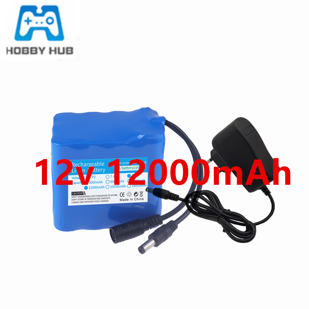 Lithium Battery 12V - Batterie 12V 12000mah 3S4P, capacité réelle,