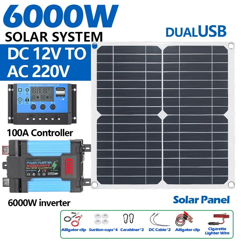 Kit solaire 6000W équipé de pa - Solar Panel 200W avis et prix